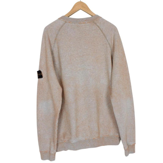 Stone Island AW 2020 Orange Dust Treatment Crew Neck Sweatshirt Jumper