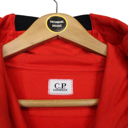 CP Company Red Cotton Lens Hoodie Jumper
