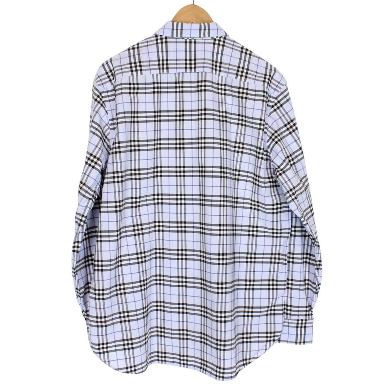 Burberry Light Blue Nova Check Long Sleeve Cotton Shirt