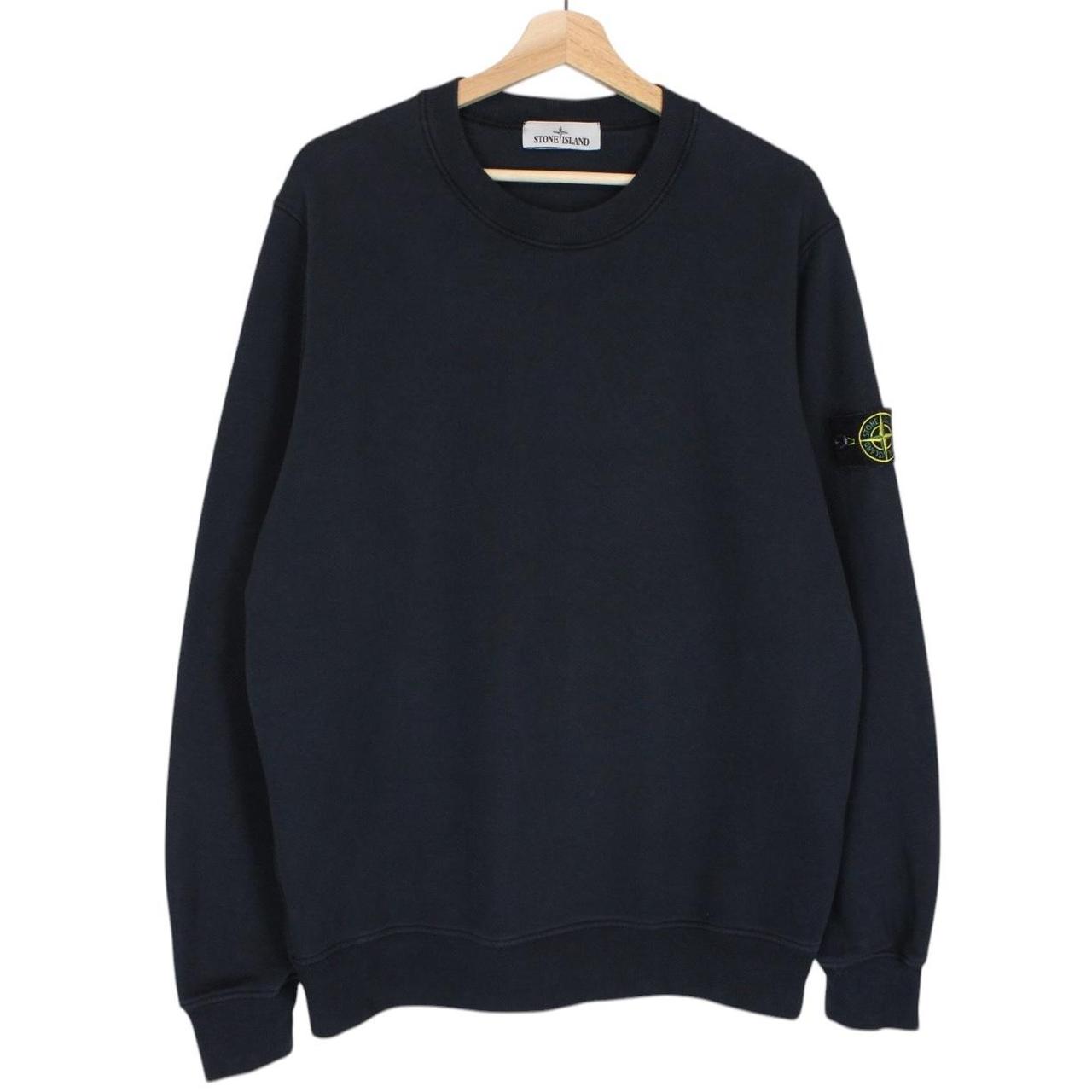 Stone Island AW 2022 Navy Blue Cotton Sweatshirt Jumper