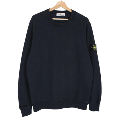 Stone Island AW 2022 Navy Blue Cotton Sweatshirt Jumper
