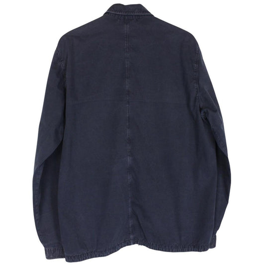 Stone Island AW 2018 Navy Blue Full Zip Cotton Overshirt Jacket