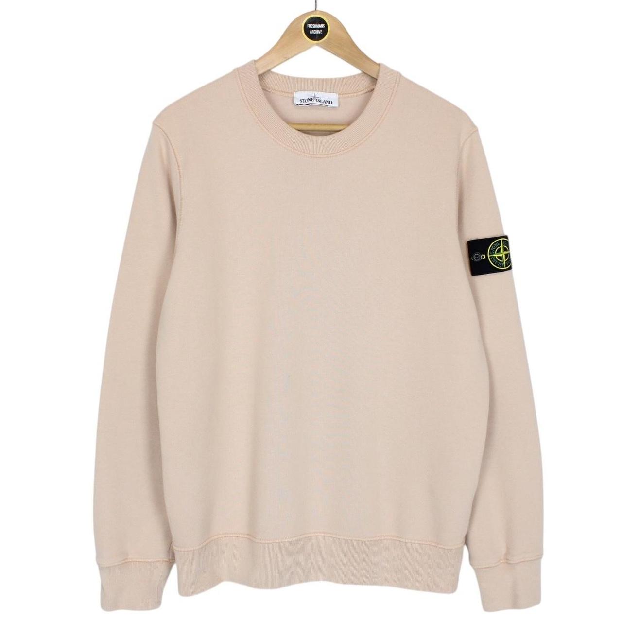 Stone Island AW 2021 Beige Cotton Sweatshirt Jumper