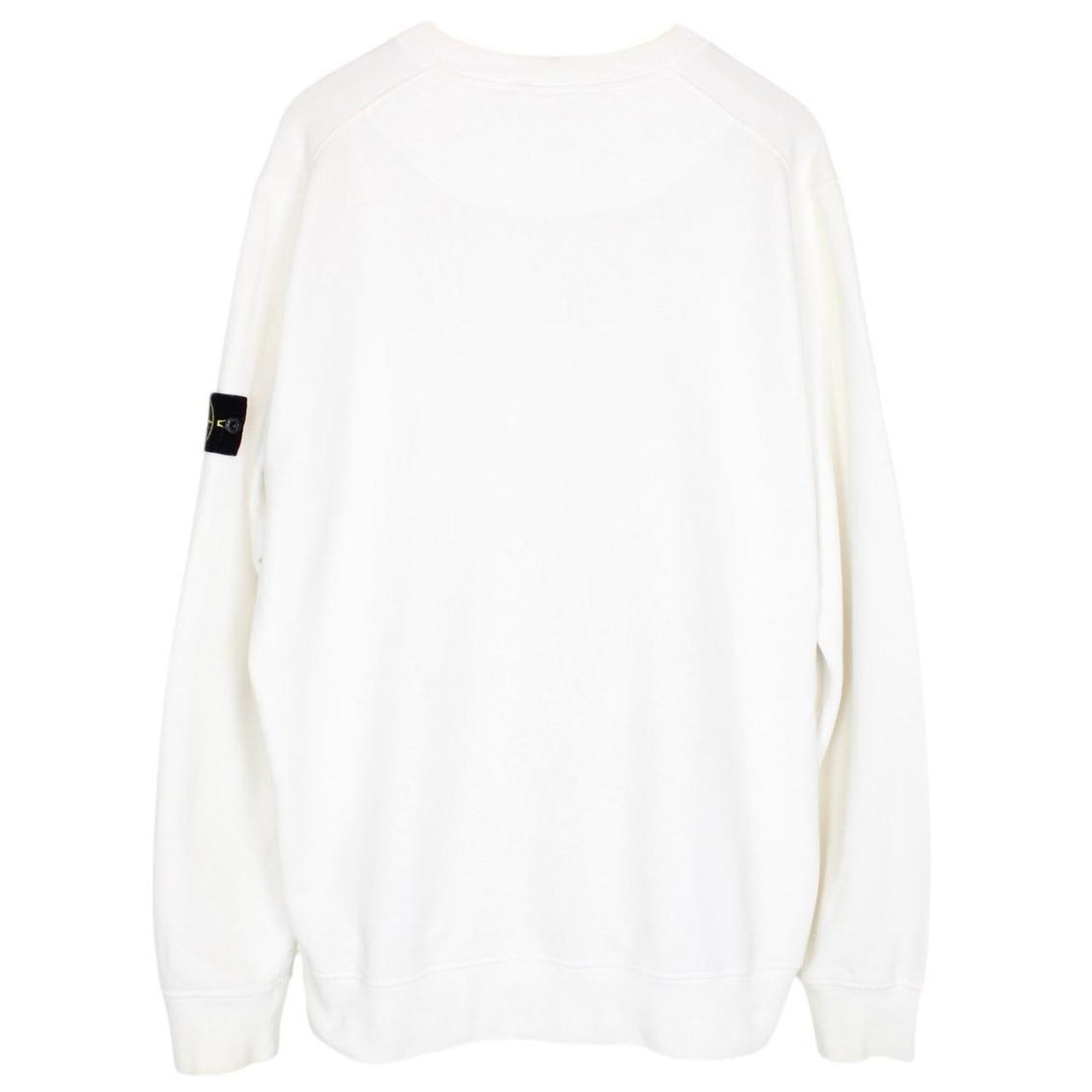 Stone Island AW 2021 White Cotton Sweatshirt Jumper