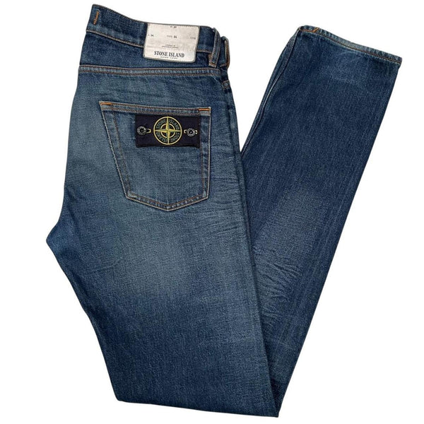 Stone Island SS 2017 Navy Blue Slim Fit Denim Jeans