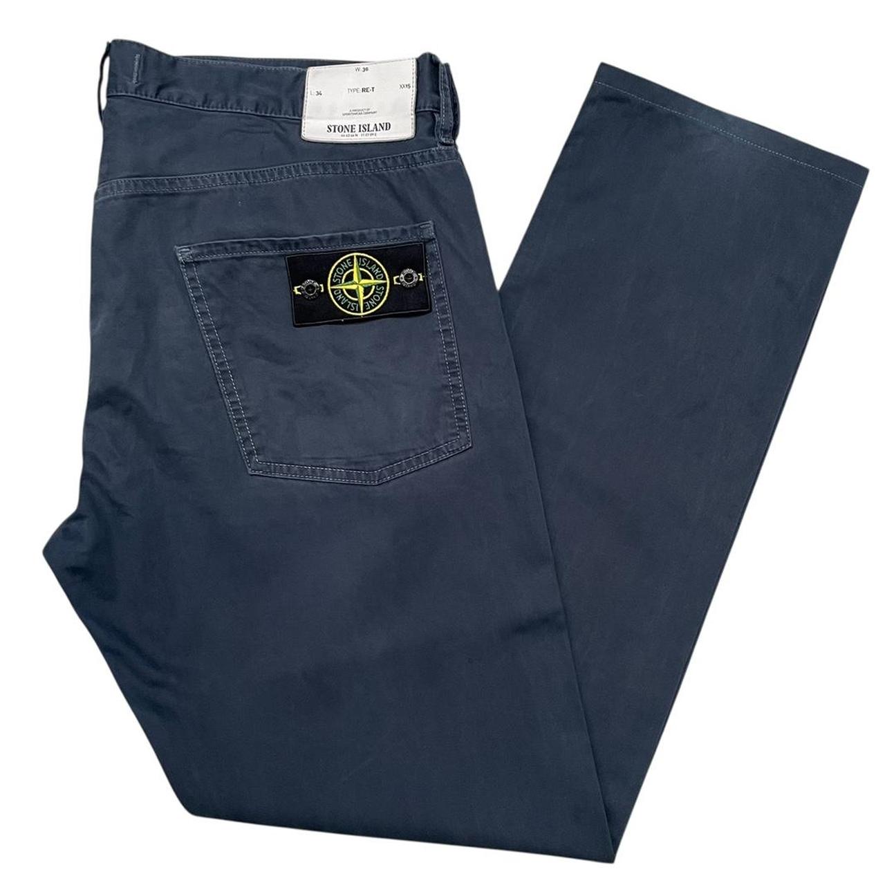 Stone Island SS 2012 Navy Blue RE-T Fit Cotton Trousers
