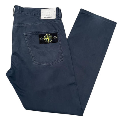 Stone Island SS 2012 Navy Blue RE-T Fit Cotton Trousers
