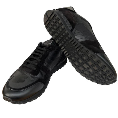 Valentino Garavani Rockrunner Black Camouflage Trainers
