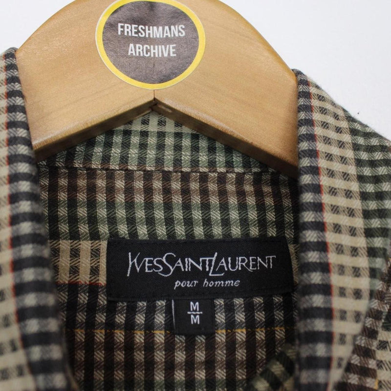 Yves Saint Laurent - イヴサンローラン 90s オールド チェック柄 長袖 ボタンダウンシャツ L ベージュ系 YVES  SAINT LAURENT メンズの通販 by 古着屋BIG2nd's shop｜イヴサンローランならラクマ