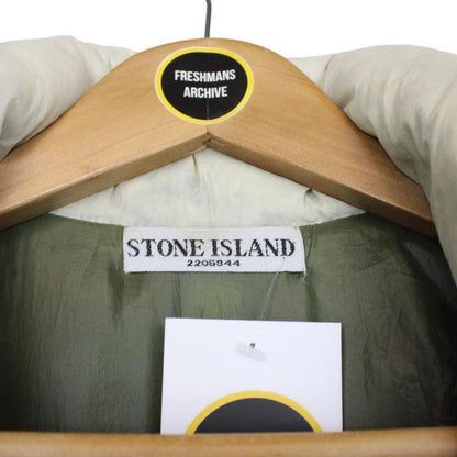 Vintage Stone Island Beige Opaque Nylon Tela Down Gilet / Bodywarmer