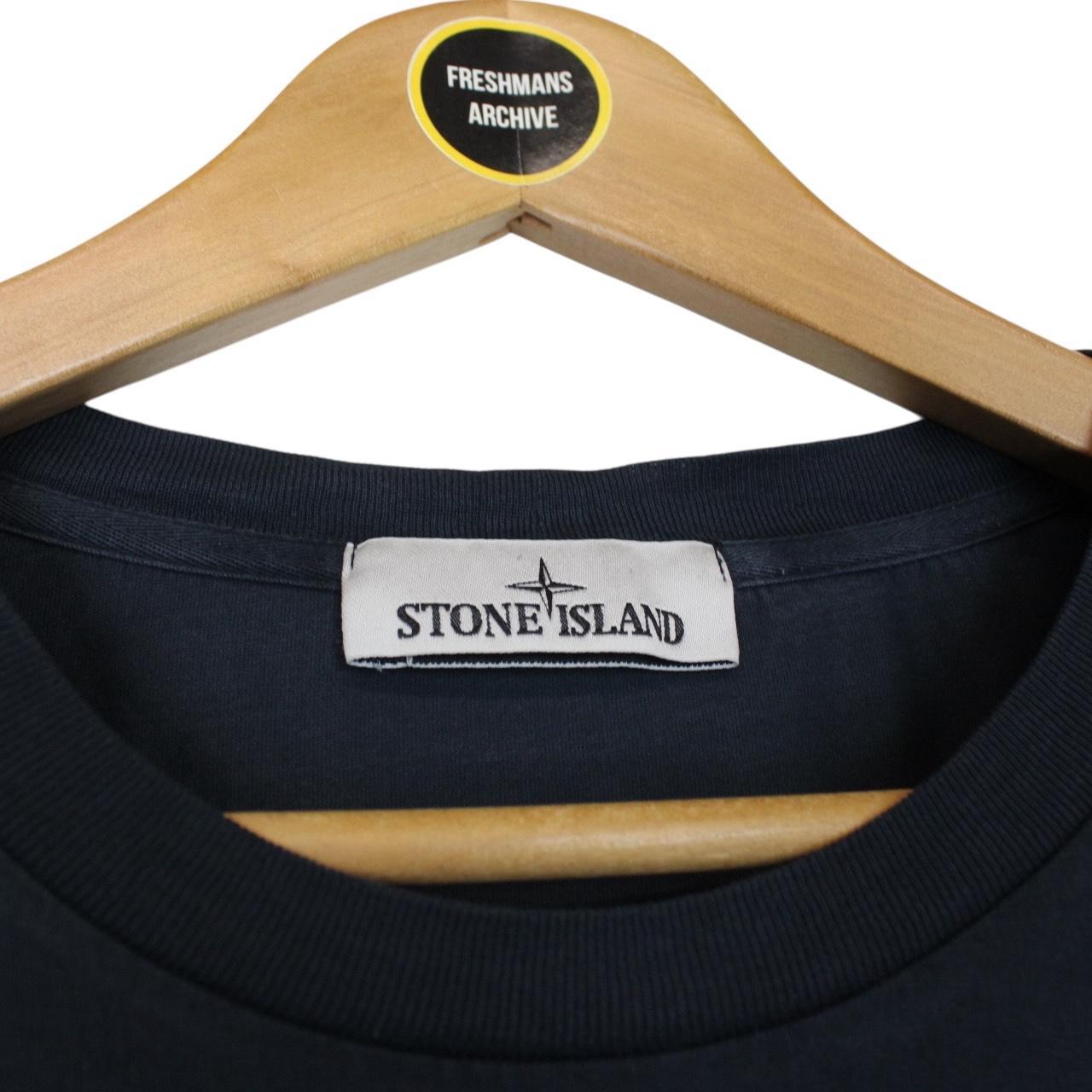Stone Island AW 2022 Navy Blue Long Sleeve Compass T-Shirt
