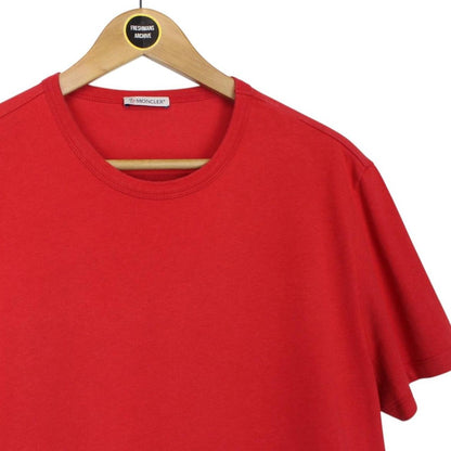 Moncler Maglia Red Reflective Logo Short Sleeve T-Shirt