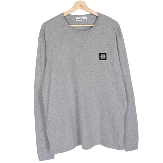 Stone Island SS 2017 Grey Long Sleeve Compass T-Shirt