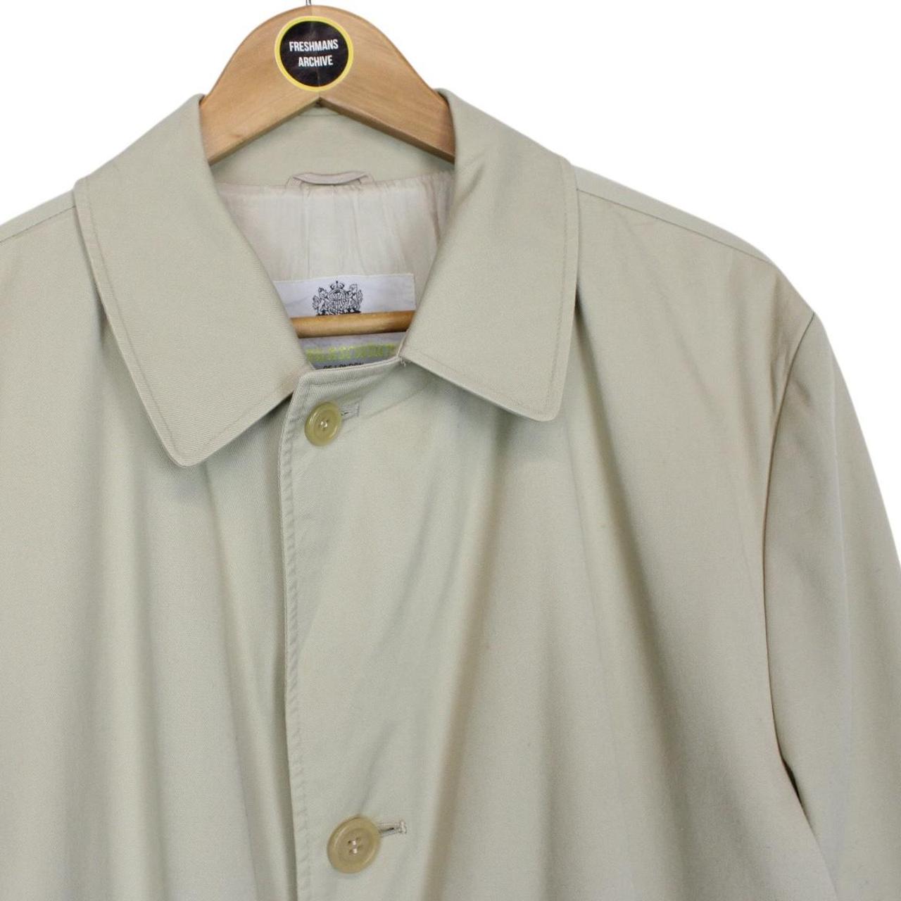 Vintage 80s Aquascutum Aqua 5 Beige Cotton Blend Trench Coat