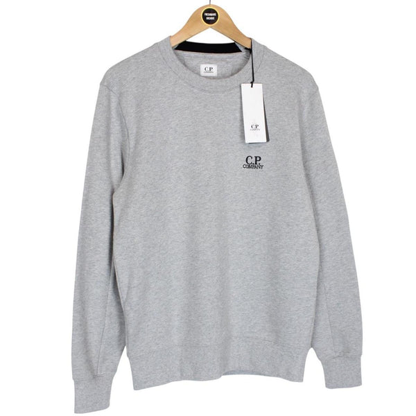 CP Company Grey Diagonal Raised Fleece Cotton Sweatshirt