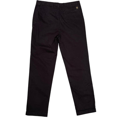 Belstaff Black Straight Leg Fit Cotton Trousers
