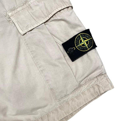 Stone Island SS 2018 Beige Bermuda Cotton Cargo Shorts