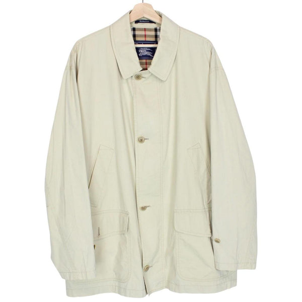 Vintage 90s Burberry Beige Nova Check Lined Coat