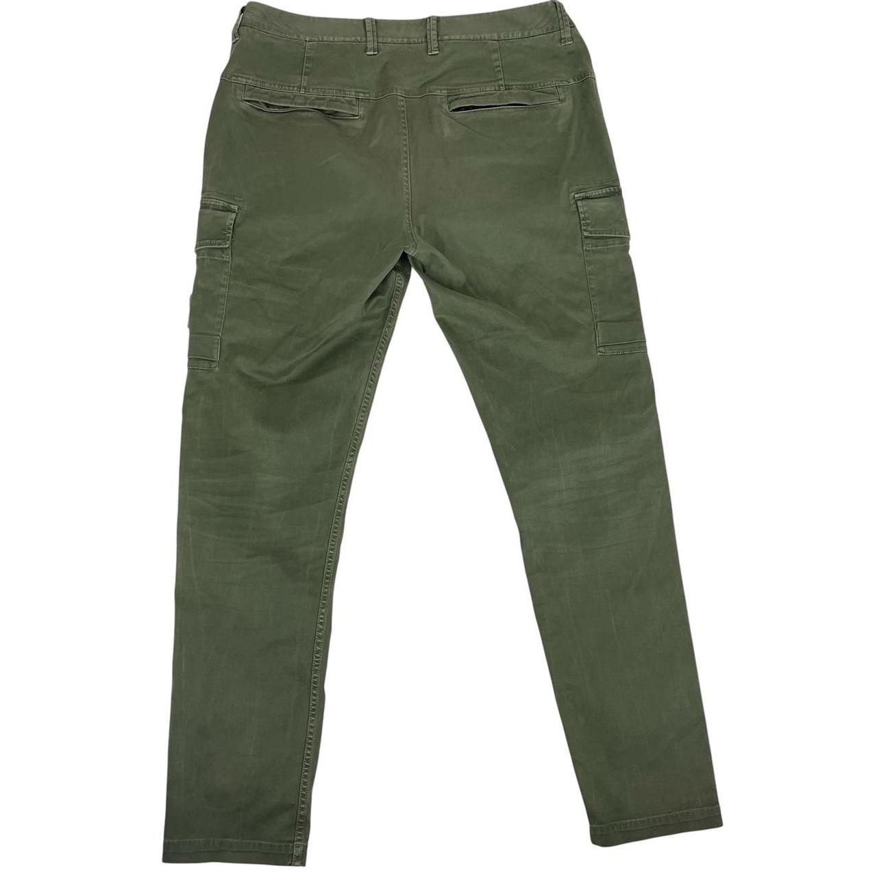 Stone Island AW 2021 Green Slim Fit Cargo Trousers