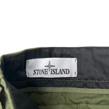 Stone Island SS 2022 Green Bermuda Cotton Cargo Shorts