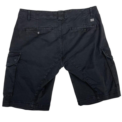 CP Company Black Lens Cotton Cargo Shorts