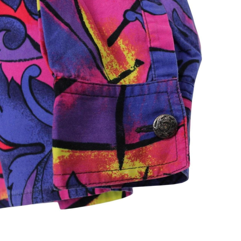 Vintage Versace Jeans Couture Multicoloured Long Sleeve Cotton Shirt