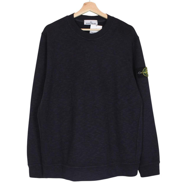 Stone Island Navy Blue Cotton Sweatshirt Jumper