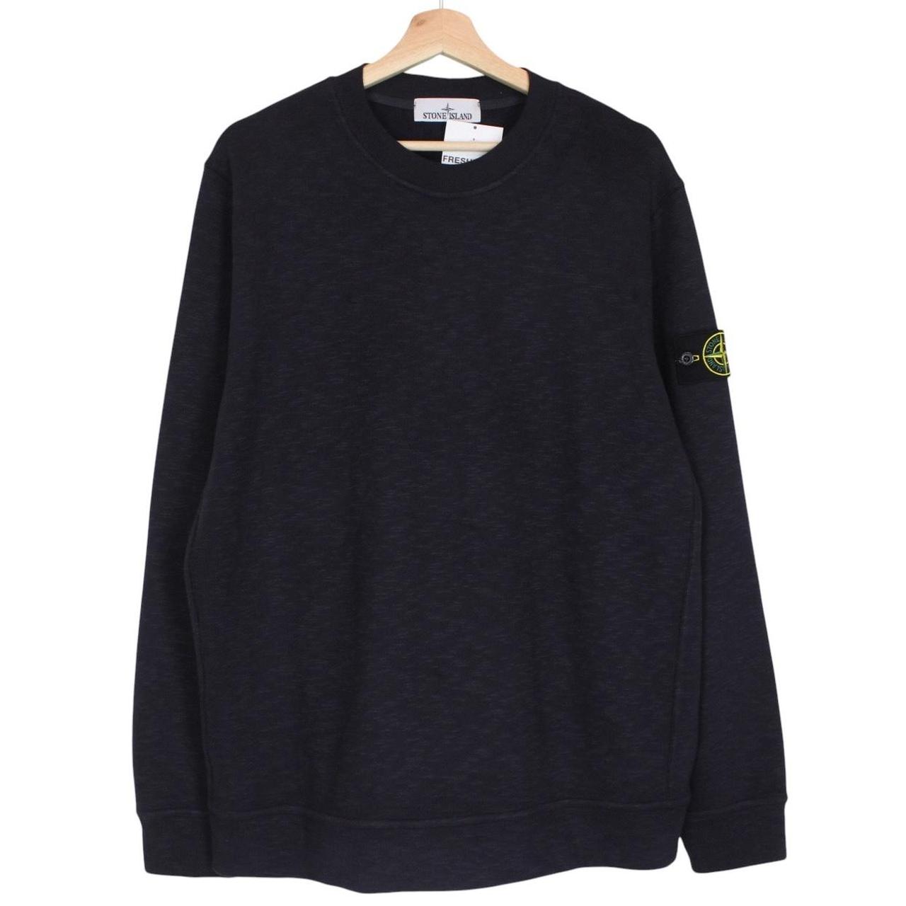 Stone Island Navy Blue Cotton Sweatshirt Jumper