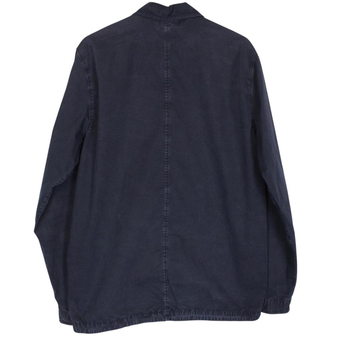 Stone Island AW 2018 Navy Blue Full Zip Cotton Overshirt Jacket