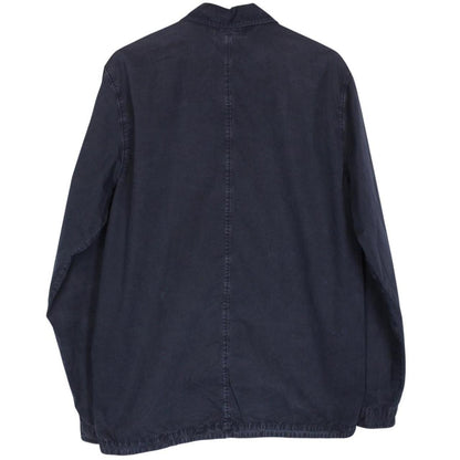 Stone Island AW 2018 Navy Blue Full Zip Cotton Overshirt Jacket