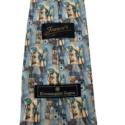 Ermenegildo Zegna Multicoloured Floral Silk Tie