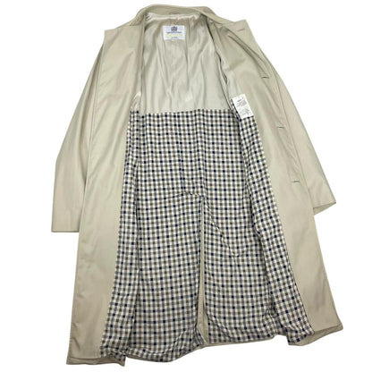 Vintage 80s Aquascutum Aqua 5 Beige Cotton Blend Trench Coat