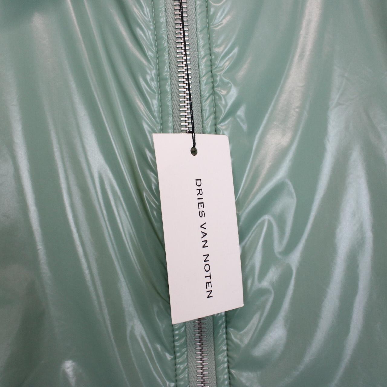 Dries Van Noten Green Nylon Crinkle Full Zip Jacket