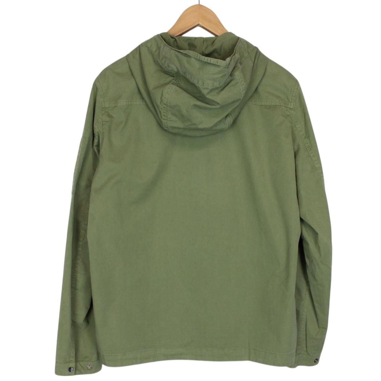 CP Company Green Full Zip Cotton Lens Hooded Overshirt Jacket