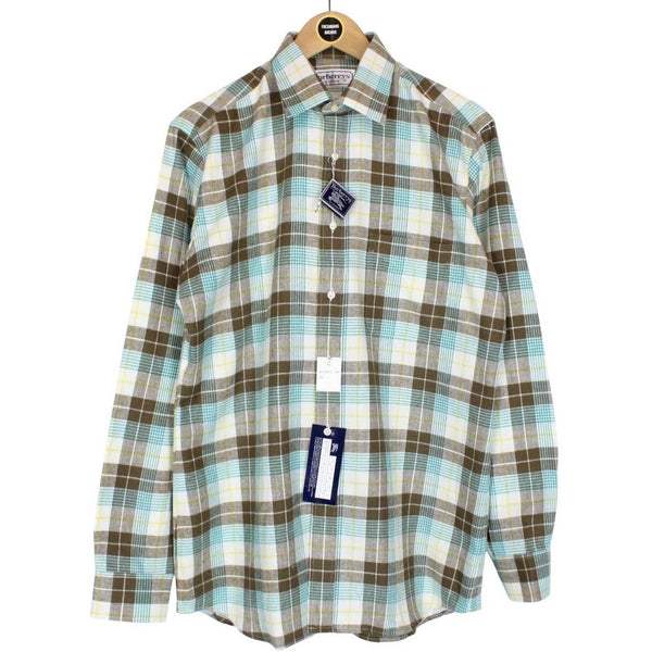 Vintage 90s Burberry Multicoloured Check Long Sleeve Cotton Shirt