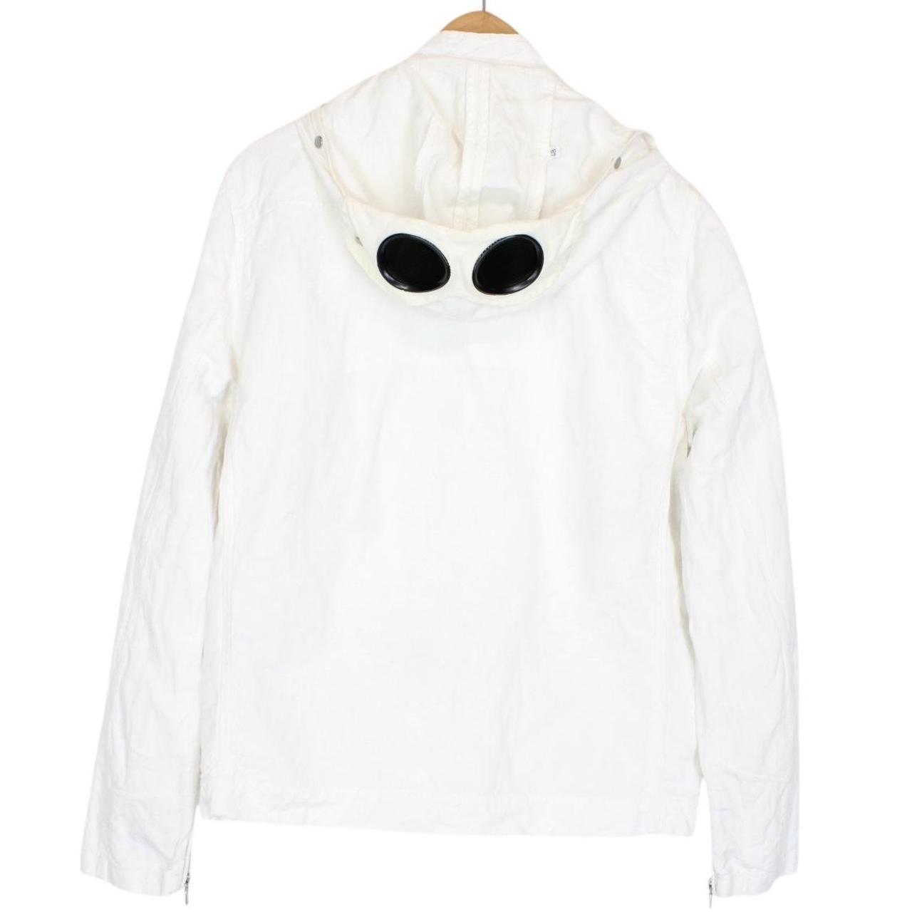 Vintage CP Company SS 2006 White Full Zip Multi Pocket Cotton Lino Flax Goggle