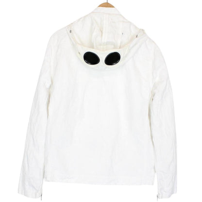 Vintage CP Company SS 2006 White Full Zip Multi Pocket Cotton Lino Flax Goggle