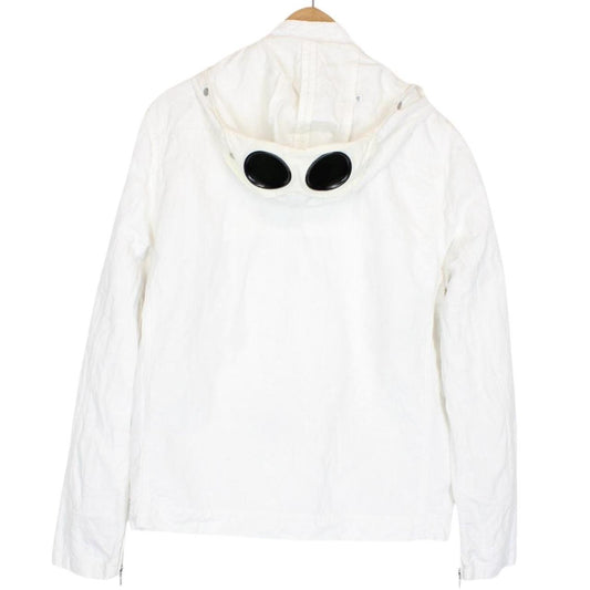 Vintage CP Company SS 2006 White Full Zip Multi Pocket Cotton Lino Flax Goggle