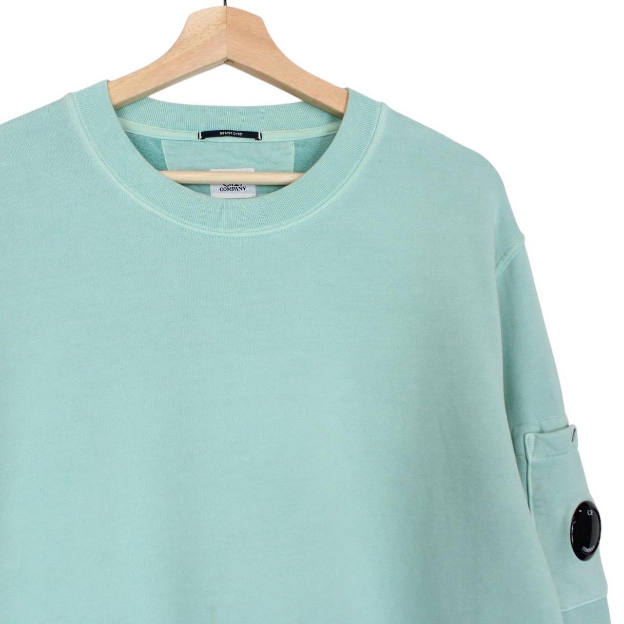 CP Company Green Resist Dyed Cotton Lens Sweatshirt Jumper