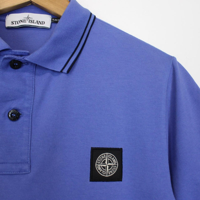 Stone Island Blue Short Sleeve Compass Polo Shirt