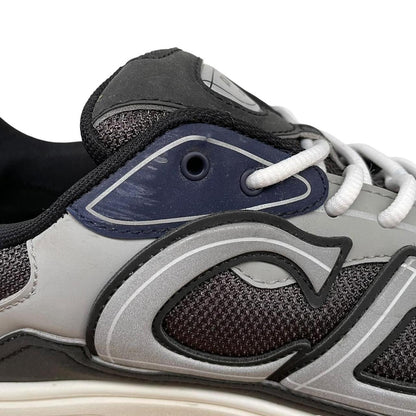 Dior B30 Navy Blue and Grey Mesh Trainers