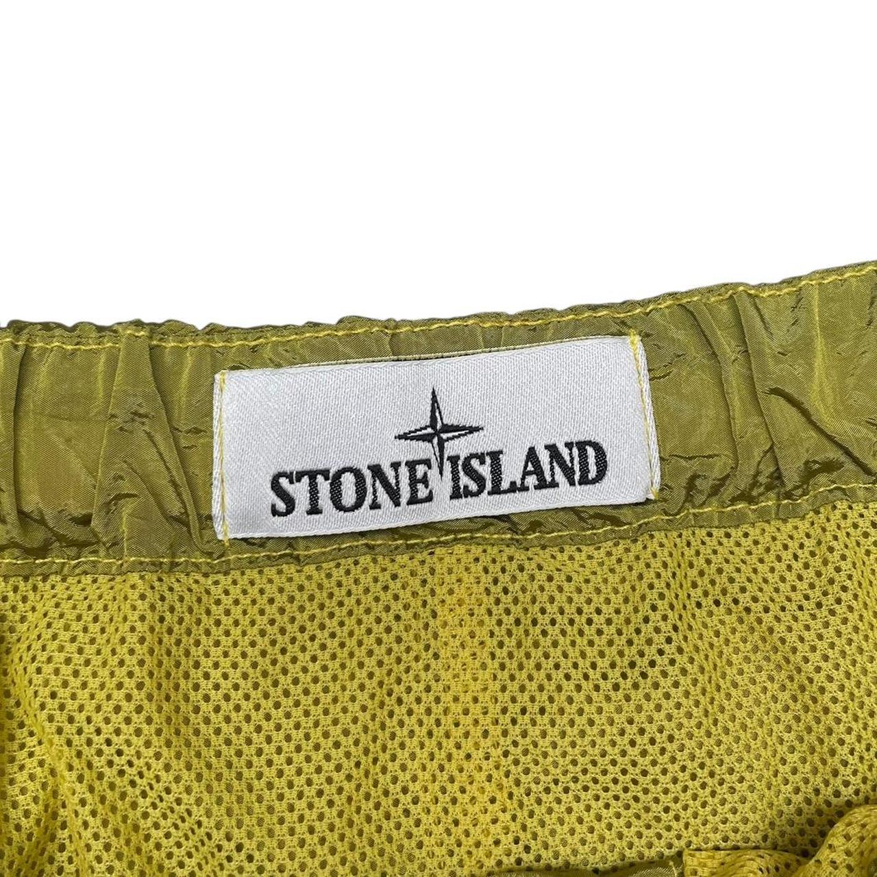 Stone Island Yellow Navy Blue Nylon Metal Swim Shorts