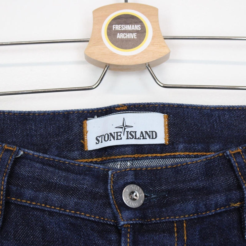 Stone Island AW 2017 Navy Blue Denim Shorts