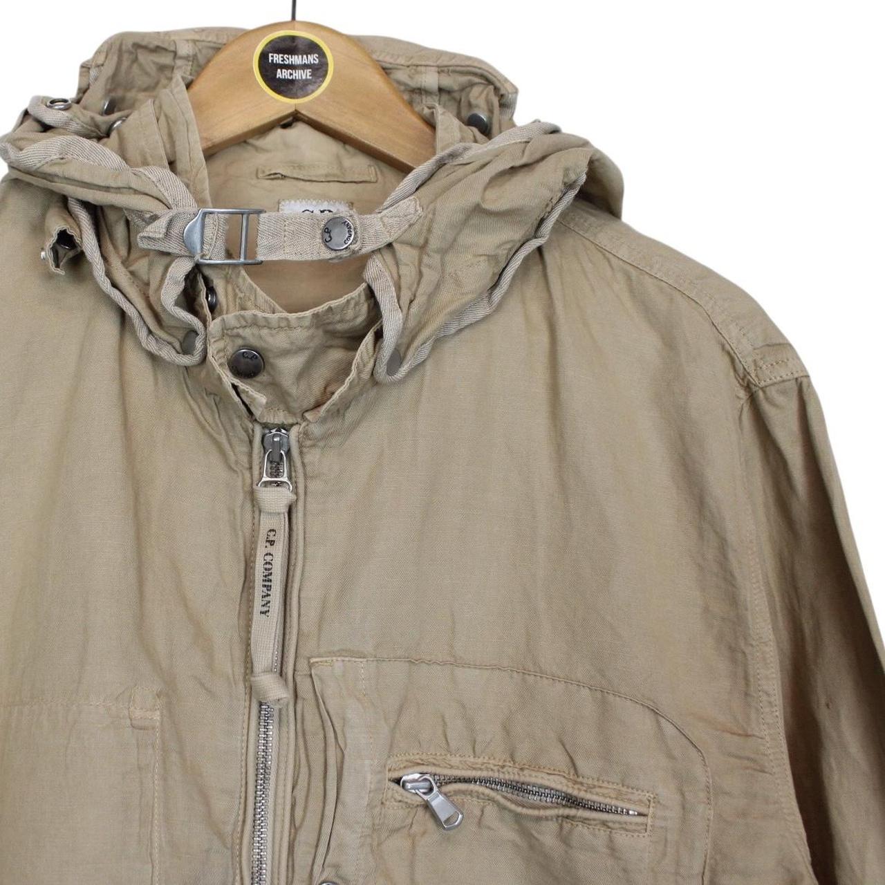 Vintage CP Company SS 2006 Beige Full Zip Multi Pocket Cotton Lino Flax Goggle