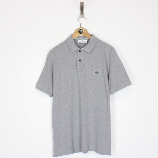 Stone Island SS 2017 Grey Short Sleeve Compass Polo Shirt