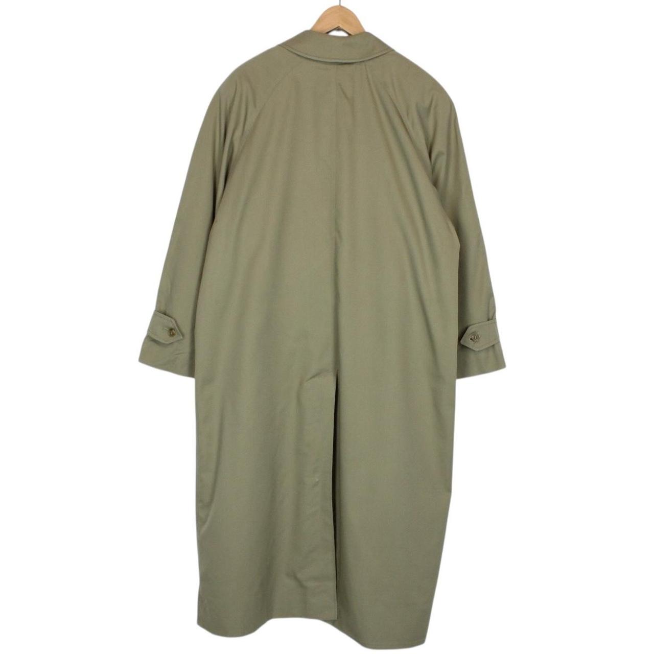 Vintage 90s Burberry Khaki Green Nova Check Single Breasted Trench Coat