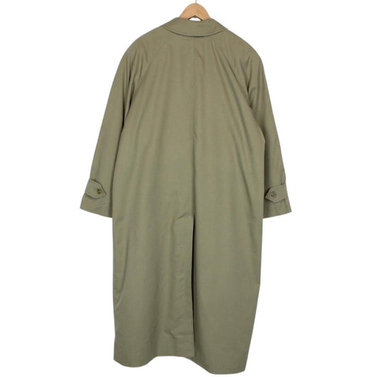 Vintage 90s Burberry Khaki Green Nova Check Single Breasted Trench Coat
