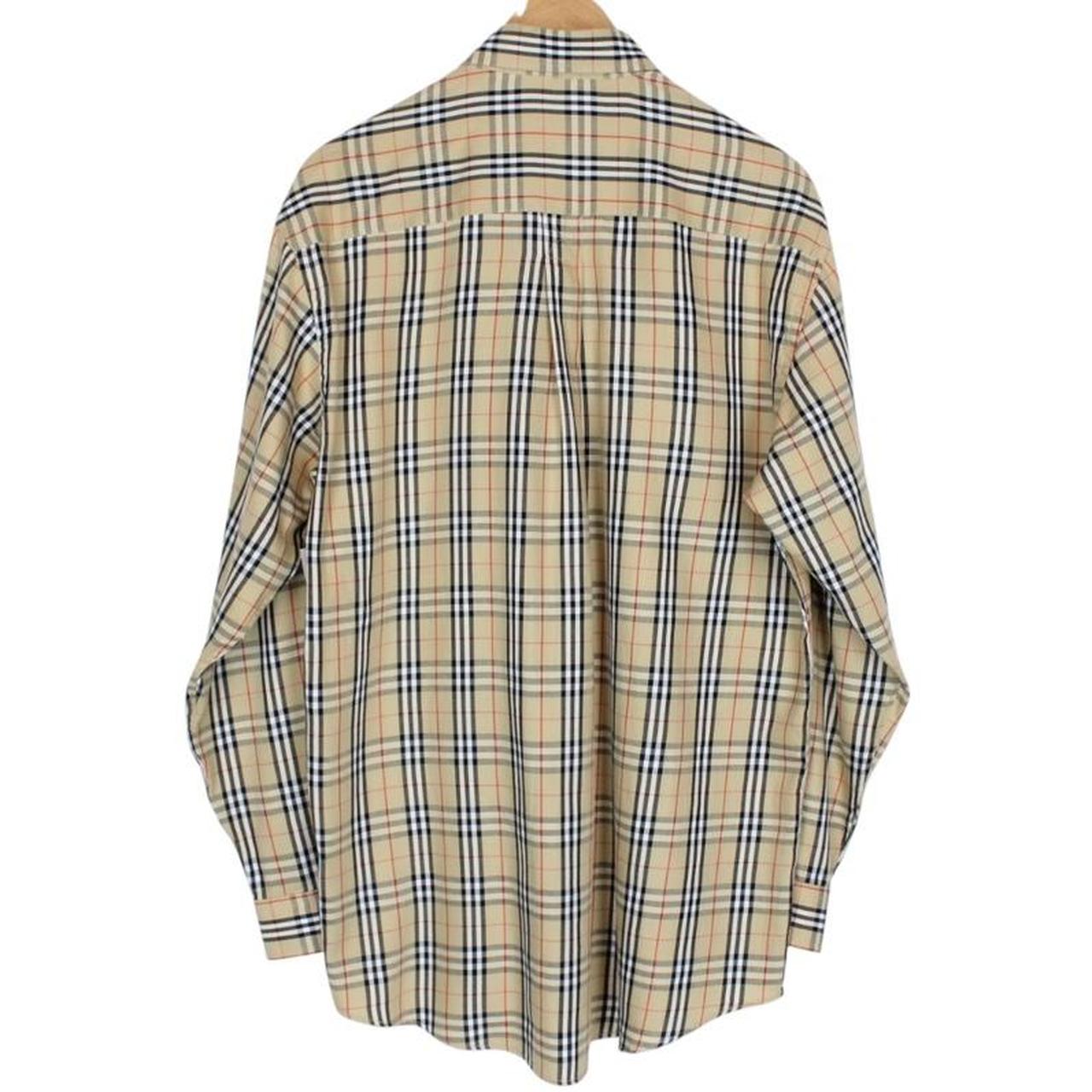 Vintage Burberry London Beige Nova Check Long Sleeve Shirt
