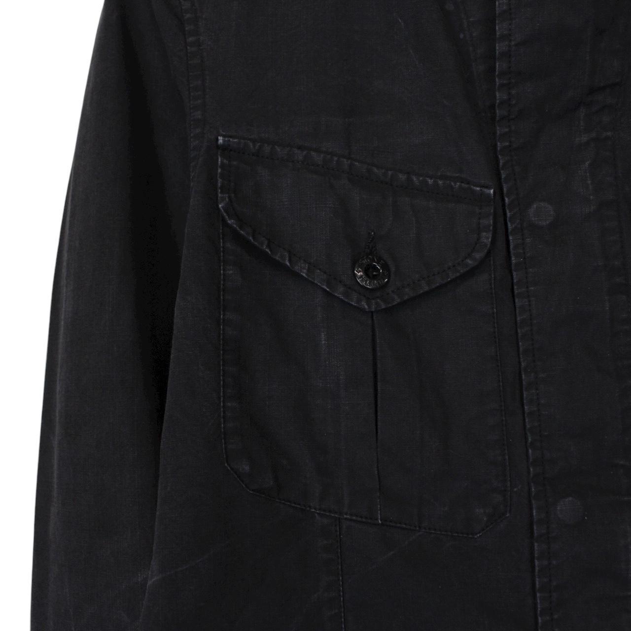 Vintage Stone Island SS 2007 Black Full Zip Cotton Overshirt Jacket
