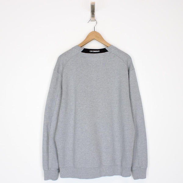 CP Company Grey Goggle Lens Sweatshirt Jumper